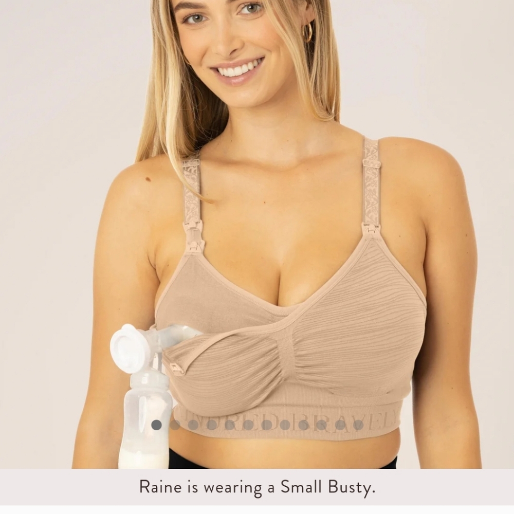 Kindred Bravely Sublime Nursing and Pumping bra, Large-Busty, beige